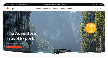 togo tour & travel booking template