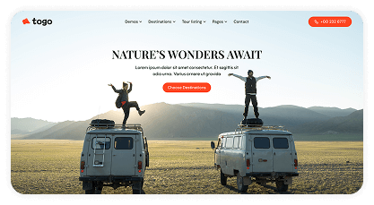 togo tour & travel booking template