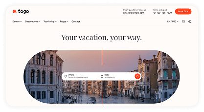 togo tour & travel booking template
