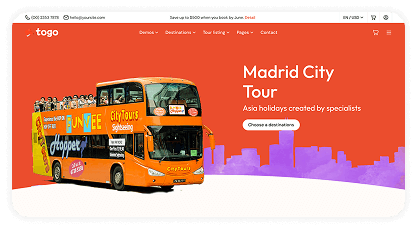 togo tour & travel booking template